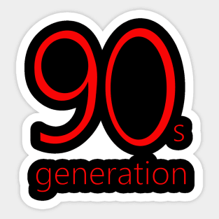 90s generation Sticker